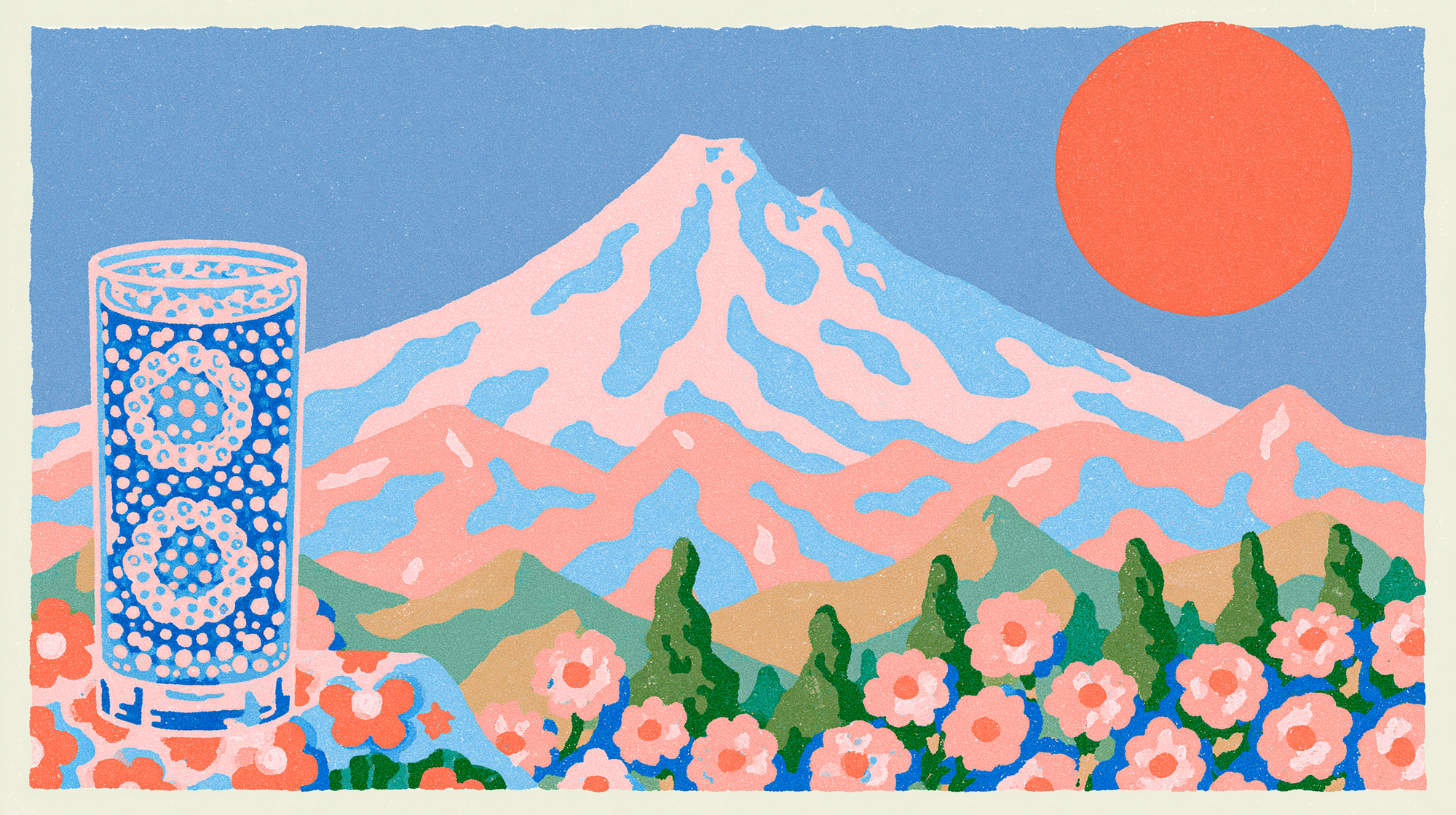 Glass of Sparkling Water on Mountain Peak.png